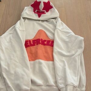 Aelfric Eden white and pink sweatshirt. Small oversized.